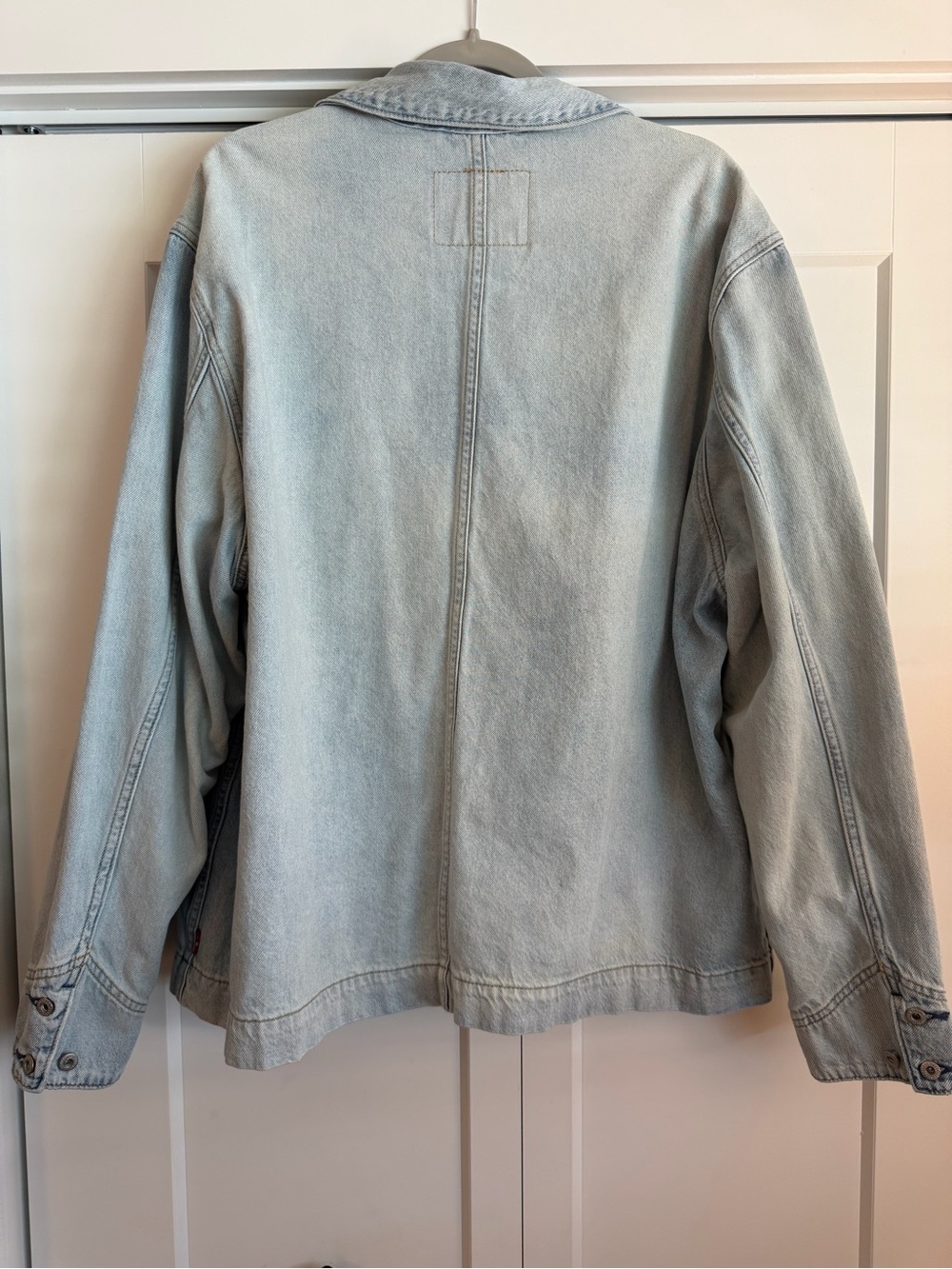 Levi’s Premium Relaxed Fit Light Blue Denim Zip-Front Jacket - Size XL - Picture 5 of 9